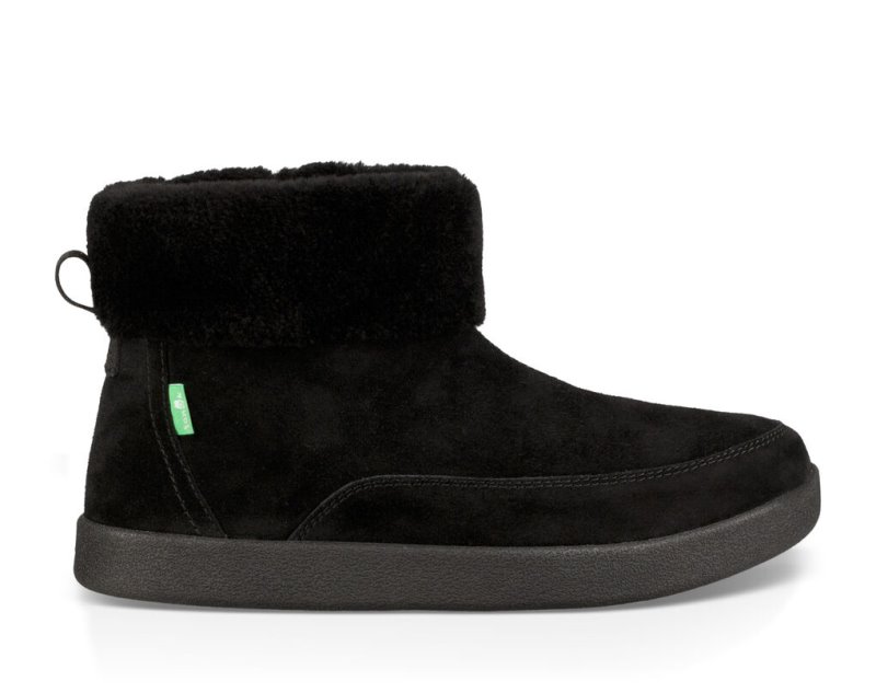 Bottes Sanuk New Bootah Suède Femme - Noir HIMQUA798